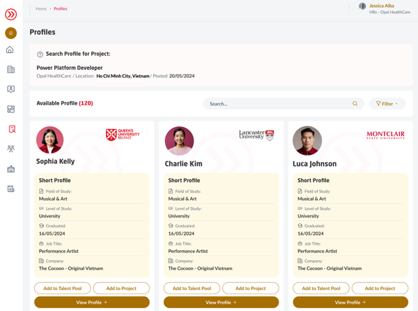 RCLKD Platform Employer Search Profiles